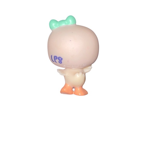 Littlest Pet Shop LPS Baby Swann Figure Spring Mint Green Bow 2504 Hasbro 2011 - Picture 4 of 4